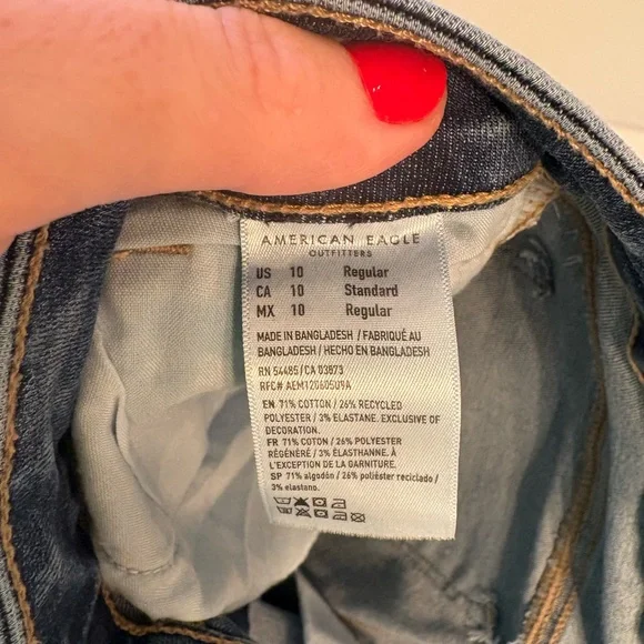 American Eagle Next Level Stretch High Rise Skinny Kick Jeans - Picture 6 of 6